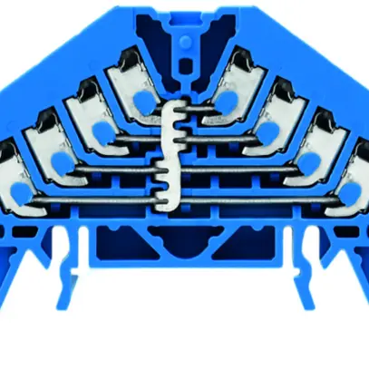 Morsetto per ripartitori di potenziale Weidmüller PPV 4L PUSH IN TS35×15 blu 