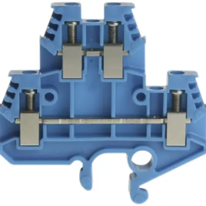 Morsetto di passaggio componibile Woertz 0.5…4mm² 32A 500V vite 2×2 guida G bl 