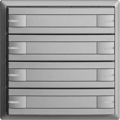 Poussoir ENC KNX 8× EDIZIOdue silver RGB avec LED avec insert papier 