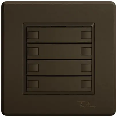 Poussoir universel ENC EDIZIO.liv UNI SNAPFIX® s.LED 8× comm.1T br 