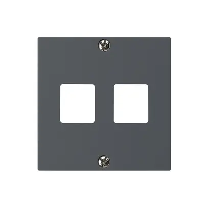 Plaque frontale HMS kallysto pour 2 modules anthracite 