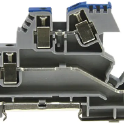 Morsetto di terra componibile Woertz 0.5…4mm² vite 2×3 DIN 35mm grigio 