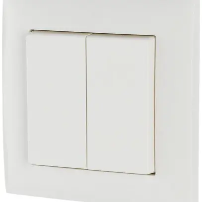 Poussoir RF AP Eaton xComfort, 2 fois complet 55×55mm, blanc brillant 