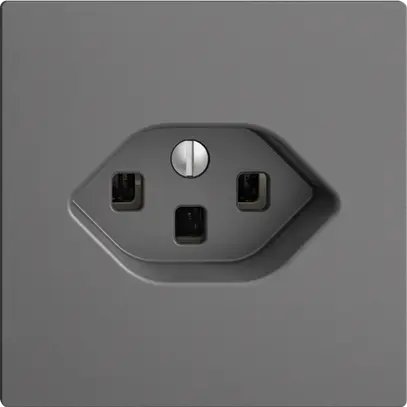 Presa INC EDIZIOdue T23 16A grigio scuro, con morsetti innest. 