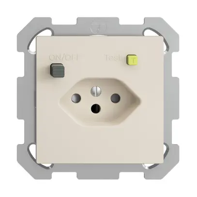 Prise ENC EDIZIOdue T13 FI 30mA FM, shutter, crema 