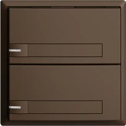 UP-Universaltaster 2×1T Steckkl EDIZIOdue coffee, mit Papiereinlage + LED 