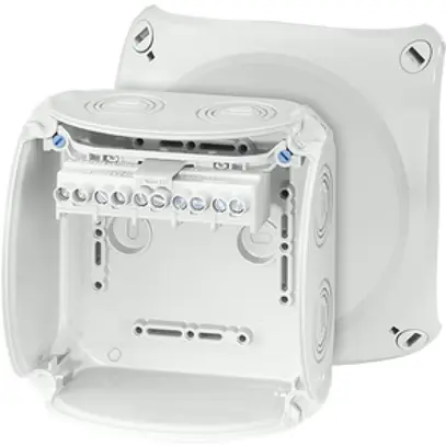 Boîte de dérivation AP Hensel KF G avec bornes 5×6mm² gris 