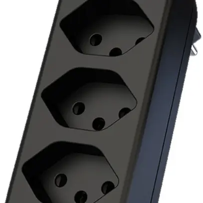 Mehrfach-Stecker MAX HAURI ADAPT SPLIT 10A 3×T13 schwarz 