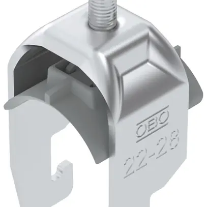Schnellverleger BET 2056 U-Fuss Kunststoff 22…28mm 1×Kabel Aluminium 