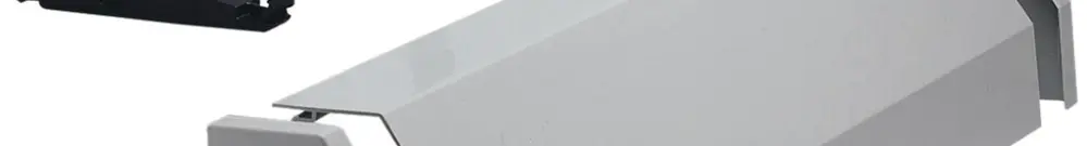 Canal de rangement Hager univers 2-part 550mm gris 