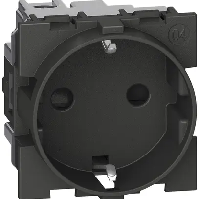 Steckdose Living Now Schuko mit Schraubklemmen 2 Module 16A schwarz 