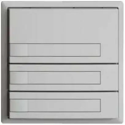 Poussoir KNX RGB EDUE, 250mW, s.LED, a.insert papier, 3×poussoir, 1×touche, grc 