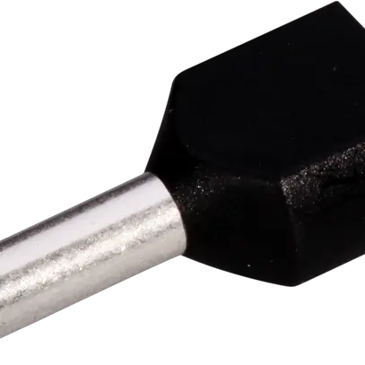 Embout de câble jumelé isolé 2×1.5mm²/8mm noir 