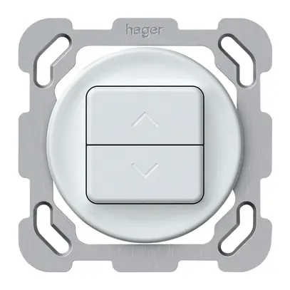Interruttore tapparelle INC origin 1P 2×tasti 77×77mm bianco 