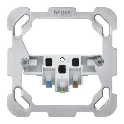 Intérieur prise Hager T13/23 avec bornes à ficher avec plaque de fixation 