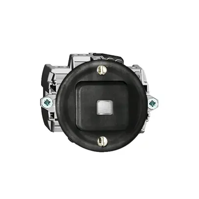 Pulsante luminoso A-R/1L nero FH, orient. LED giallo 