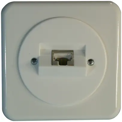 Boîte de raccordement ENC stan.pmi 1×RJ45 blanc 