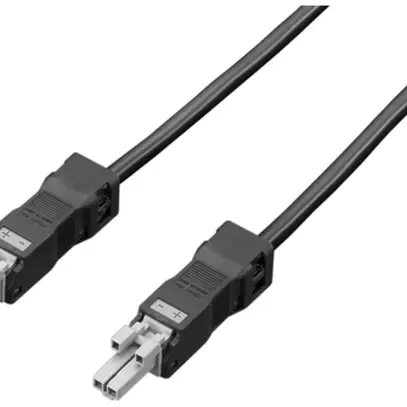 Anschlusskabel Rittal SZ 2500.440 Stecker 2P/Buchse 2P 24V PVC schwarz 1m 5Stk 