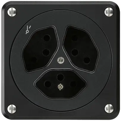 Prise ENC robusto 3×type 13/1 noir sans clapet pour combinaison 