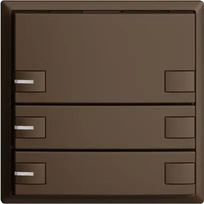 Pulsante univ. INC 3×2t EDIZIOdue coffee con LED 