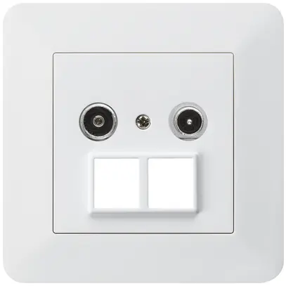 Prise multimédia ENC kallysto.trend R/TV 19dB 2GHz blanc 