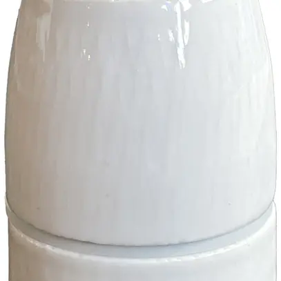 Portalampada Elektrogros E27 M10×1 ≤220°C Ø47×57.5mm con terra bianco 