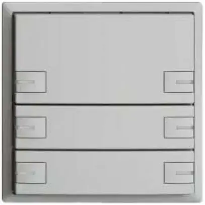 KNX-Taster RGB EDUE, 250mW, m.RGB-LED, 6×Taste, 1×Tastenb., hgu 