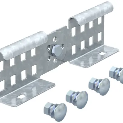 Raccord articulé Bettermann h=60mm p.échelle de câble zingué à chaud immersion 
