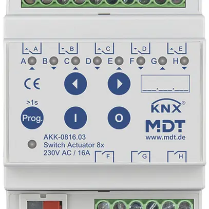 Actionneur-commutateur KNX AMD MDT AKK-0816.03 8-can 16A 230VAC 4UM 