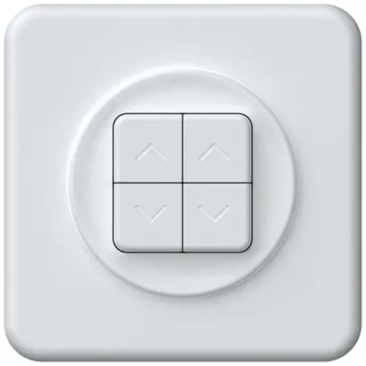 Poussoir stores ENC origin 2P 4×touches 92×92mm blanc 