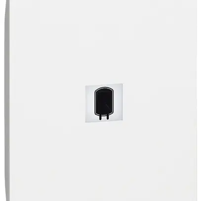 Tastenabdeckung Living Now 2 Module beleuchtbar mit Symbol Boiler weiss 