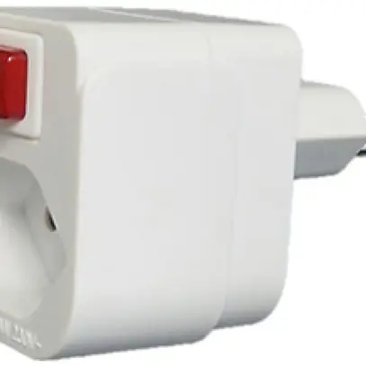 Spina d'adattazione 10A con interruttore ACC/CHIUS 1×T13 bianco 