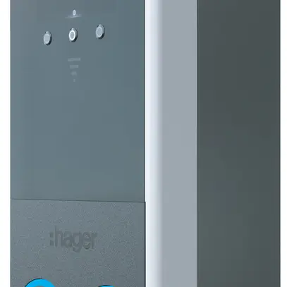 Stazione di carica Hager witty park II trifase 2×22kW 320×680×150mm 