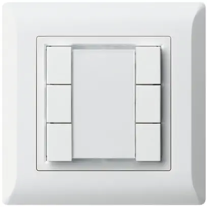 Poussoir multifonction ENC kallysto.line KNX RF 6× blanc 
