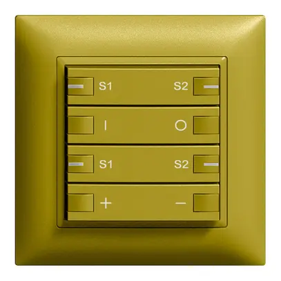 UP-Dimmer ZEP 2K/4T Zentral-Nebenstelle Szene ON-OFF EDIZIOdue olive 