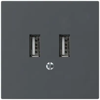 Presa di carica USB INC Hager kallysto A 240V 2400mA antracite 