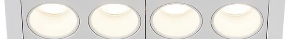 Plafonnier LED INC SLV MILANDOS 4, 8W 640lm 2700K 45° aluminium blanc 
