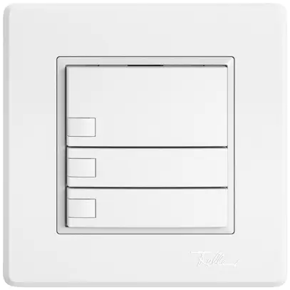 Poussoir universel ENC EDIZIO.liv UNI SNAPFIX® 12…48V s.LED 3× comm.1T bc 