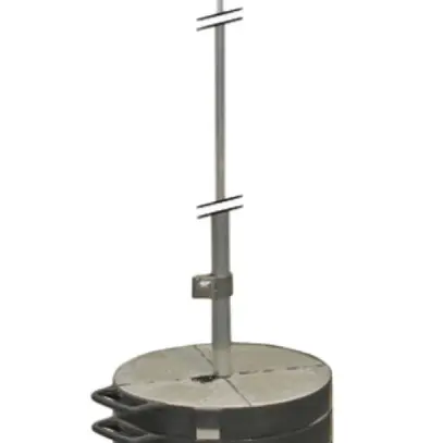 Kit de mât capteur Flury FL 88 Al L=5000mm, 3 parties, autonome 