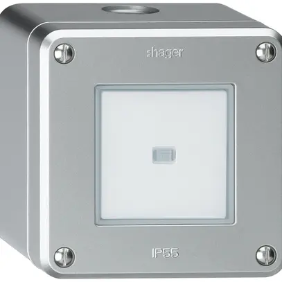 Interruttore AP robusto IP55 schema 6 illuminato alluminio 