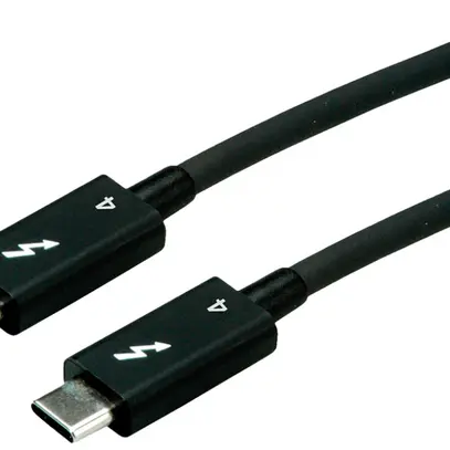 USB-Kabel ROLINE USB-C/USB-C (Thunderbolt 4/USB 4.1) 40Gbit/s 100W schwarz 1.5m 