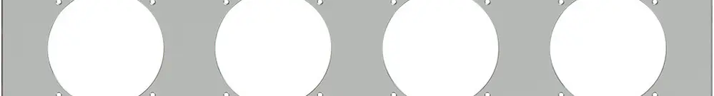 Intestazione INC ELEMENT SNAPFIX® 1×4 425×125mm alluminio 