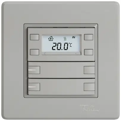 Poussoir RTH ENC EDIZIO.liv SNAPFIX® a.RGB-LED 2×touches comm.2T grc 