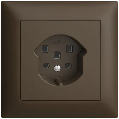 Presa INC EDIZIOdue T25 16A coffee, con morsetti innest. 