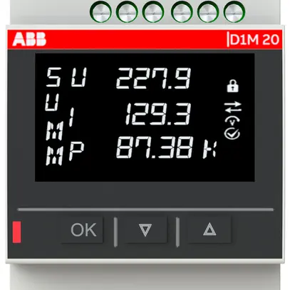 Multimetro AMD ABB D1M 20 V/A/Hz/P/E/THD 3LN 1A/5A Modbus TCP/IP 3UM 