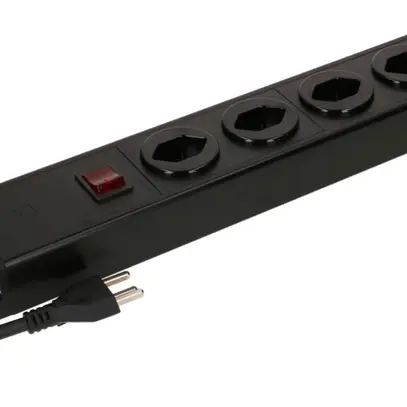 Prise multiple MH POWER LINE 16A interrupteur 5×T23 1.5m noir-noir 
