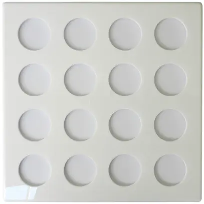 Plaque de rec. 4×4 266×266mm blanc, alésages: 16×43mm 