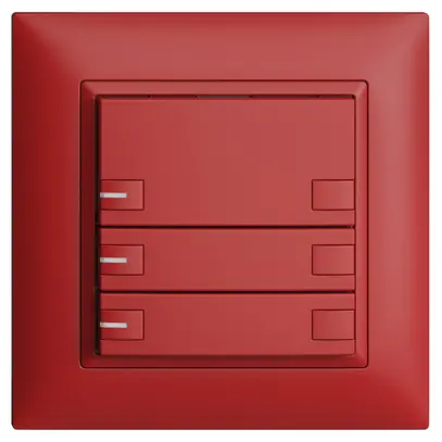 Poussoir KNX RGB ENC EDUE FMI, 250mW, a.LED RGB, 3×poussoir, C.2×T., ber 