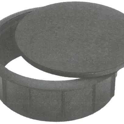 Coperchio di chiusura Woertz tondo DAK Ø102mm, nero 