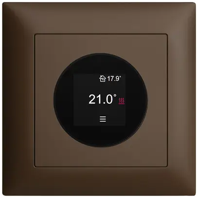 Thermostat d'ambiance ENC EDIZIOdue 230VAC 4…30°C 88×88mm coffee 